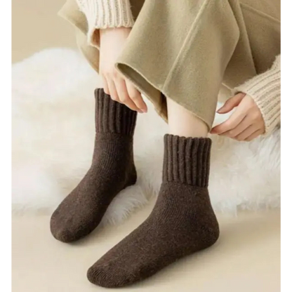 Fall/Winter Silky Thick Wool Socks (Multicolor, 5-Pack)