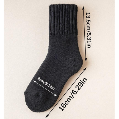 Fall/Winter Silky Thick Wool Socks (Multicolor, 5-Pack)