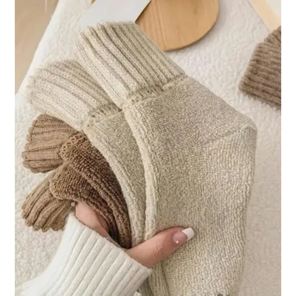 Fall/Winter Silky Thick Wool Socks (Multicolor, 5-Pack)