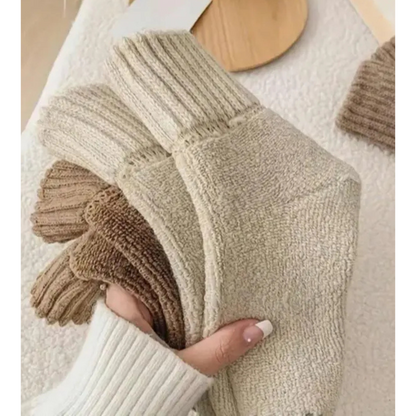 Fall/Winter Silky Thick Wool Socks (Multicolor, 5-Pack)